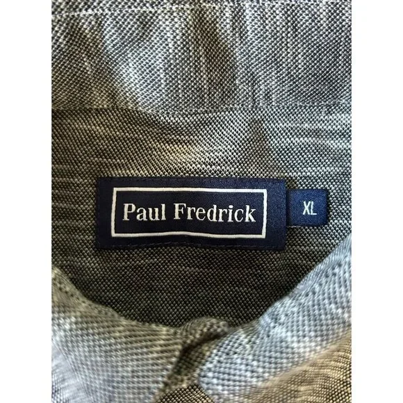 Paul Fredrick Short Sleeve Knit Polo Shirt Men's Size XL Black/White 100% Cotton - Picture 6 of 6